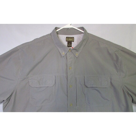 Schmidt Workwear Shirt Mens 3XL Short Sleeve Button Up Utility Pockets Outdoor - Picture 2 of 15
